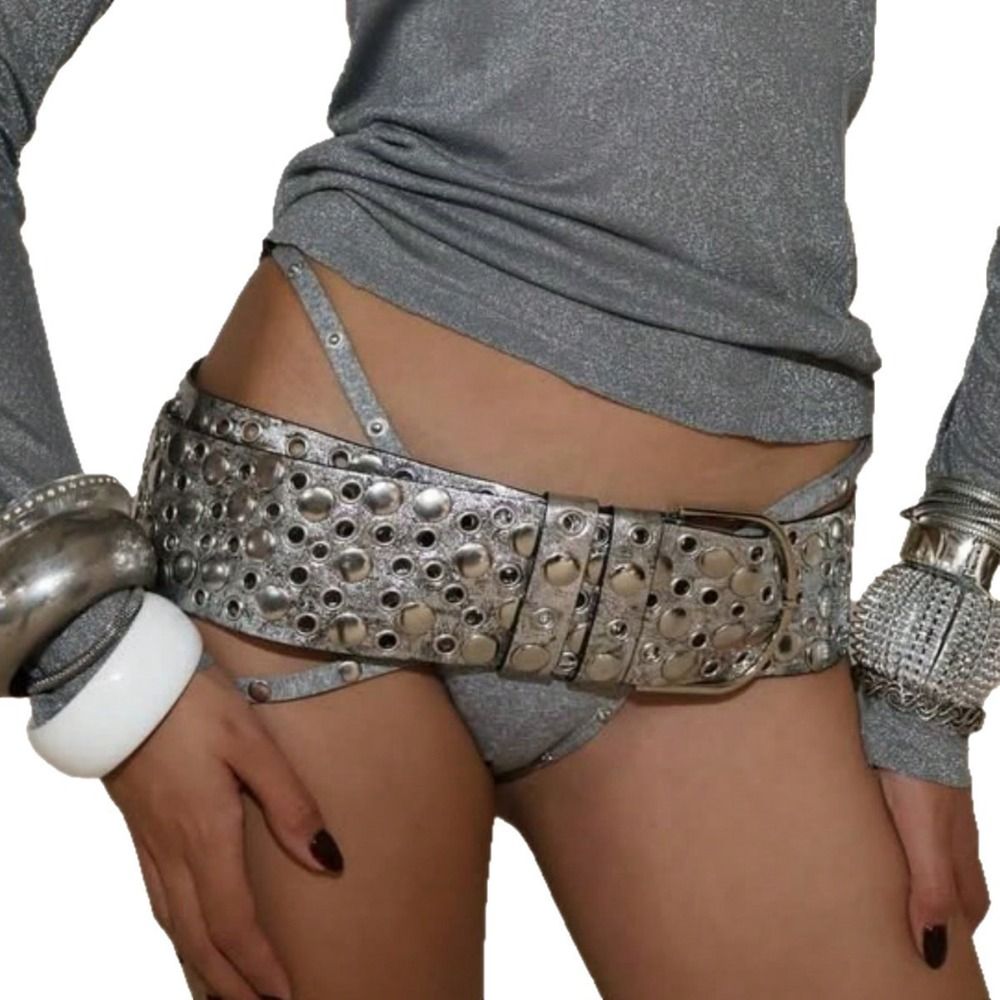 Streetwear Brand Belts - Pasek z nitami i oczkami w