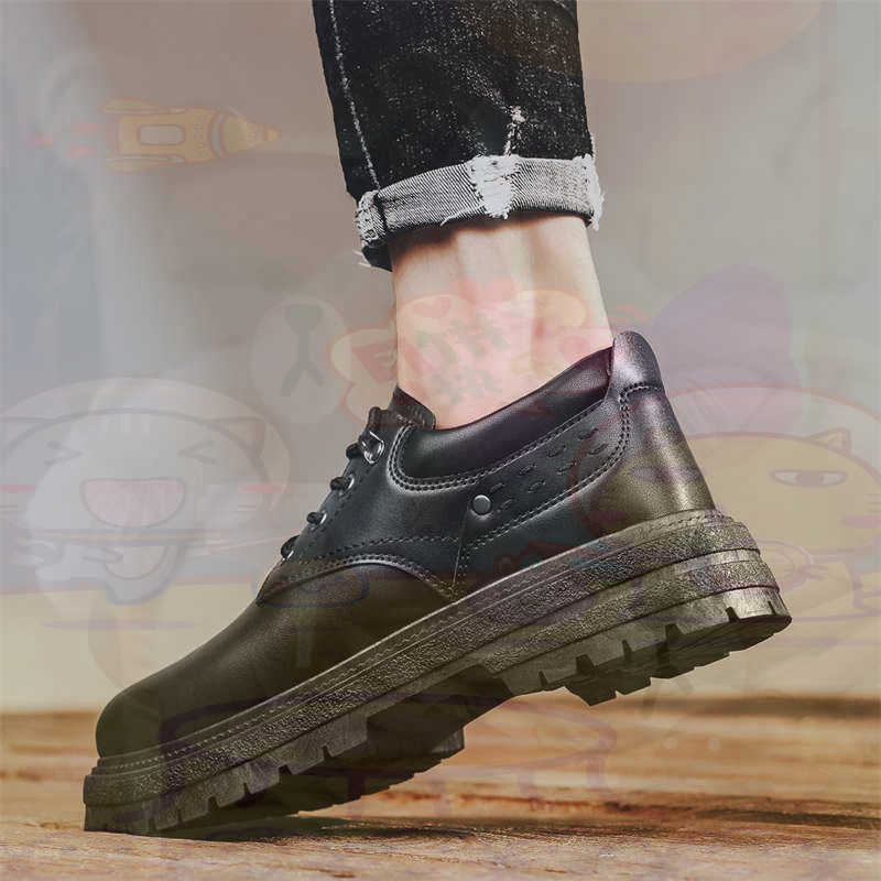Streetwear Brand Popular - Ciemna skóra naturalna Modne tenisówki Tenisowe