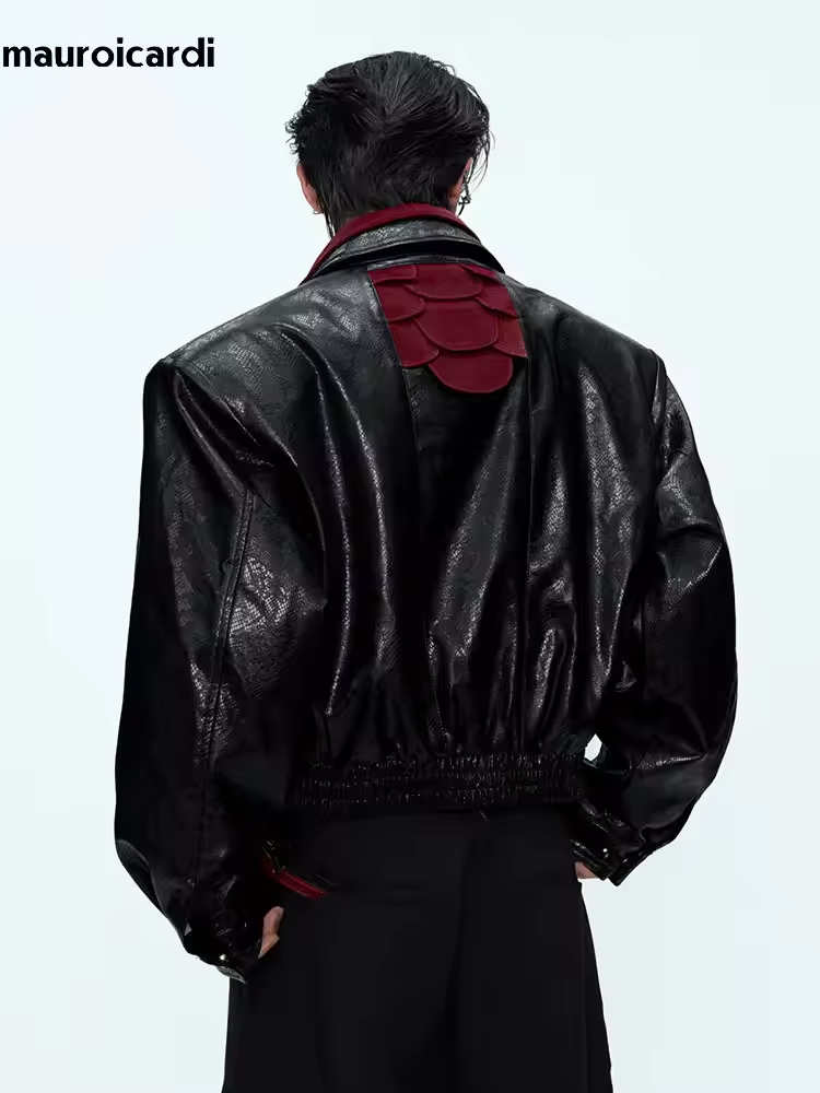 Streetwear Brand China - Kurtka męska Mauroicardi, patchworkowa, wiosenno-jesienna, z