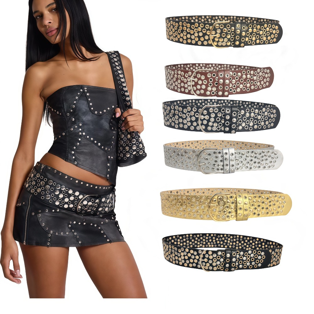 Pasek punkowy z oczkami i nita – Streetwear Brand Belts recenzja i cena