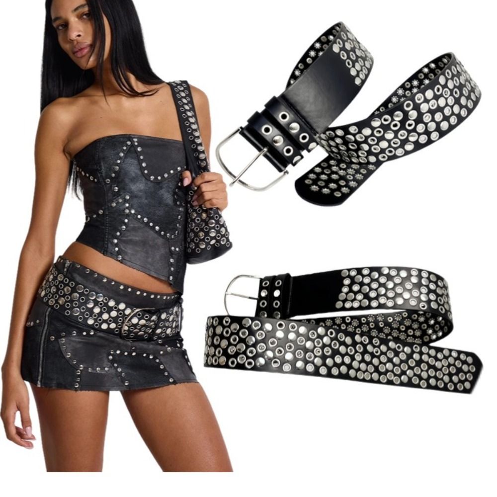 Pasek z nitami i oczkami w sty – Streetwear Brand Belts recenzja i cena