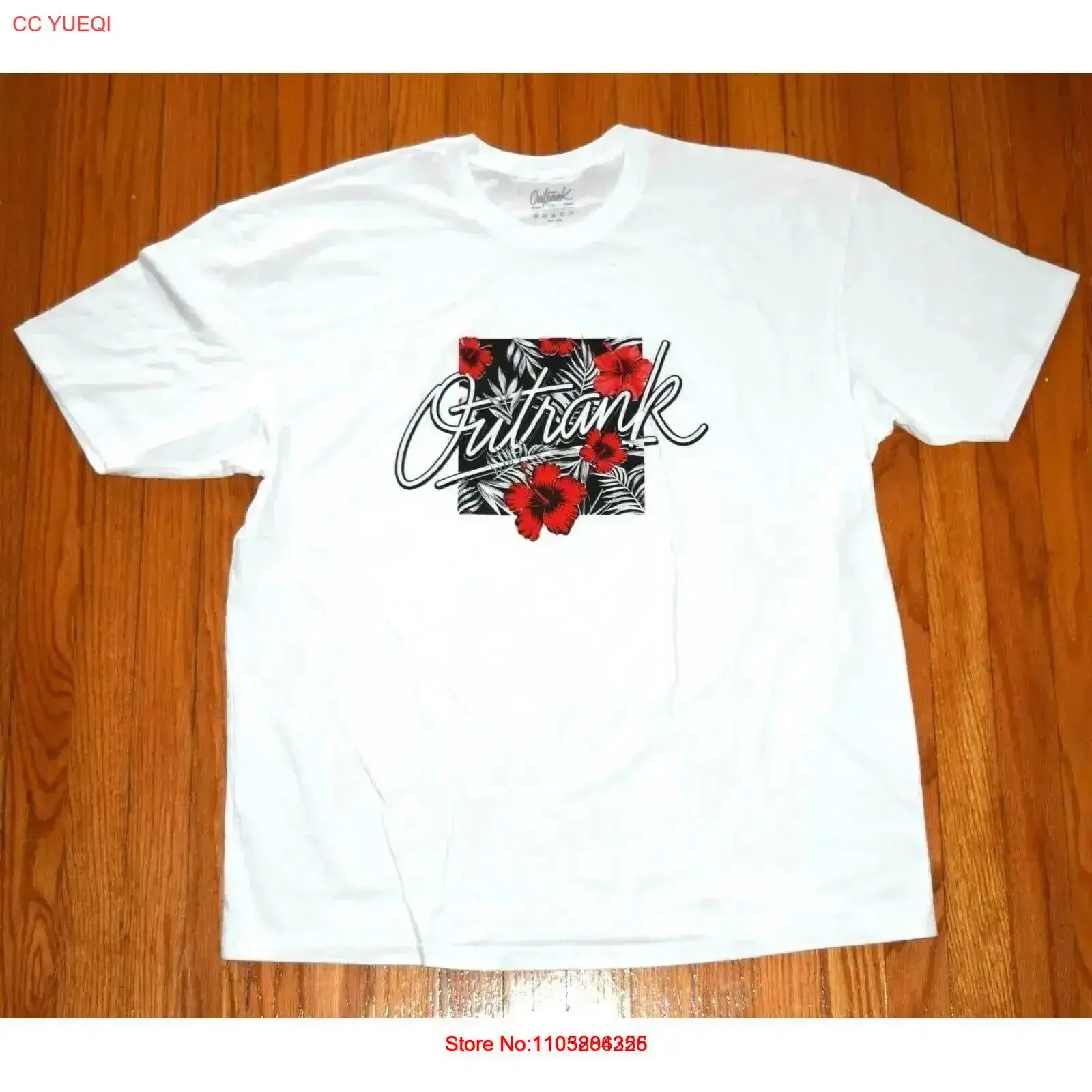 Koszulka męska OutRank Brand M – Streetwear Brand With White Flowers recenzja i cena