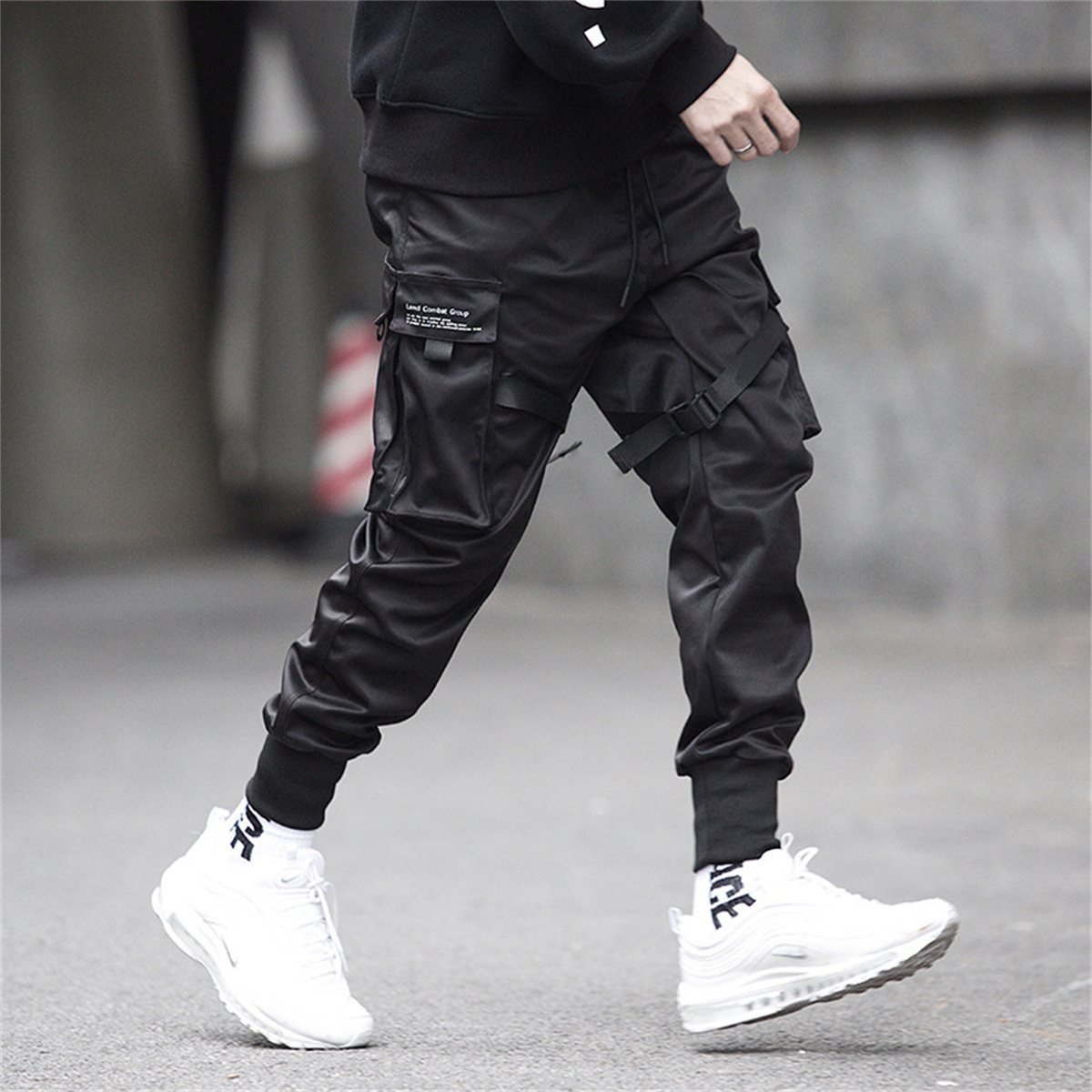 Czarne spodnie Cargo w stylu h – Streetwear Brand China recenzja i cena