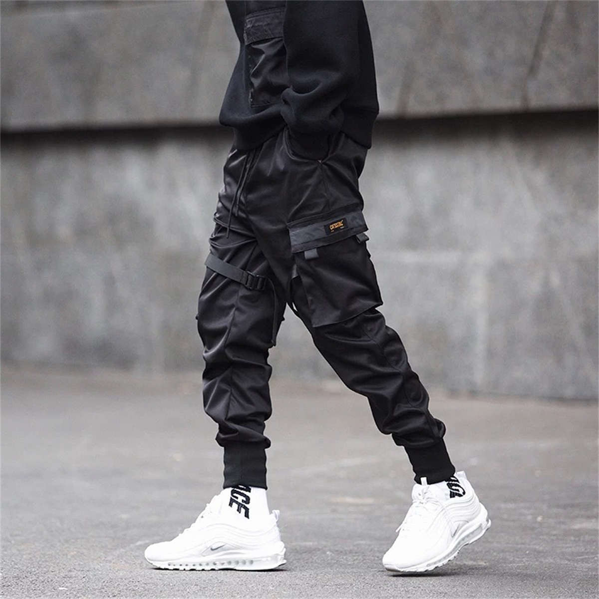 Czarne spodnie Cargo w stylu h – Streetwear Brand China recenzja i cena