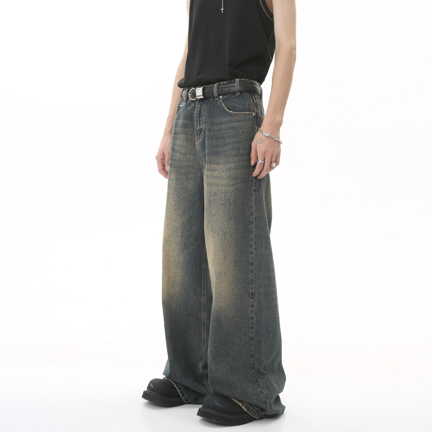 Nowe męskie jeansy baggy z pro – Streetwear Brand Popular recenzja i cena