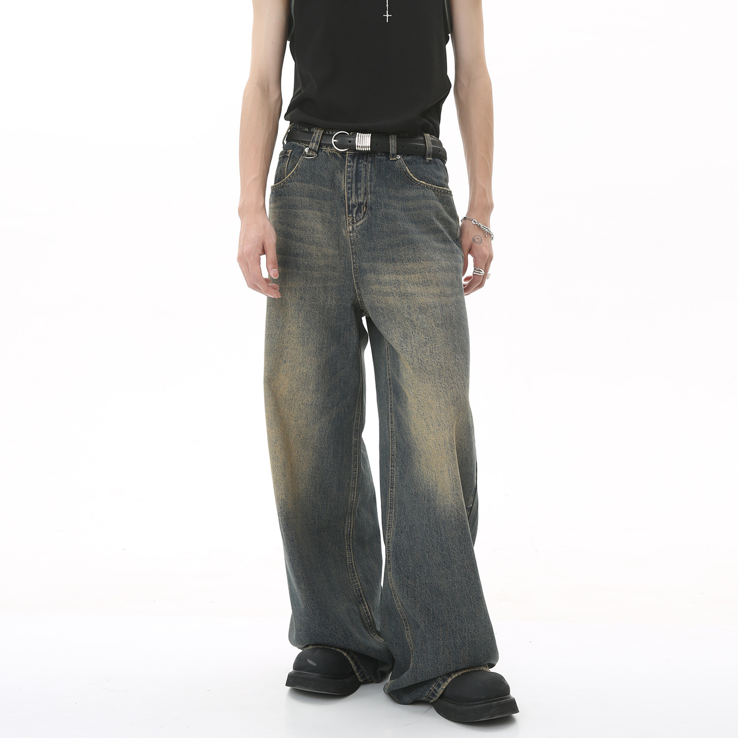 Nowe męskie jeansy baggy z pro – Streetwear Brand Popular recenzja i cena
