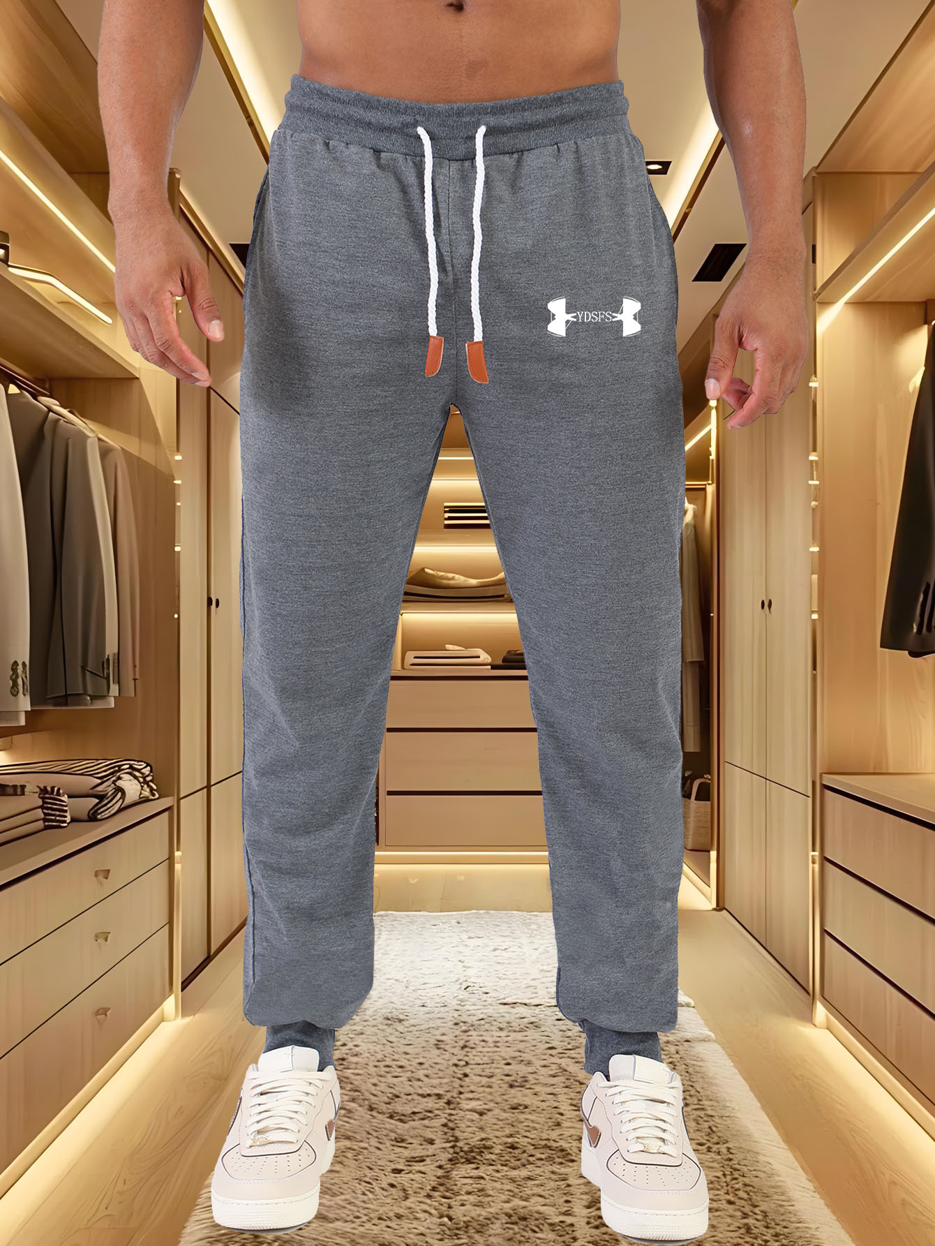Męskie spodnie dresowe z nadru – Streetwear Brand Logo recenzja i cena
